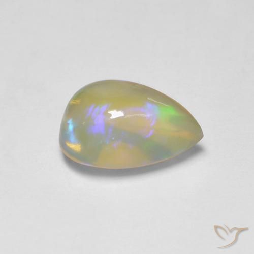 Ópalo Multicolor natural de 1.60 ct, En forma de pera, Transparente