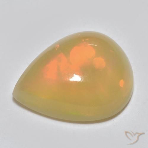 1.25ct Natural Multicolor Ópalo, En forma de pera, Translúcido, Photo A