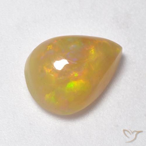 1.59ct Natural Multicolor Ópalo, En forma de pera, Translúcido