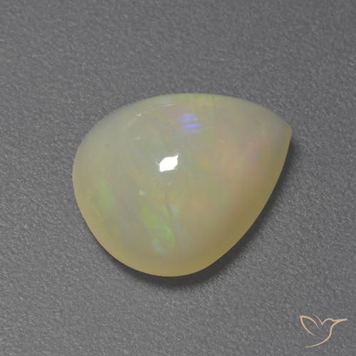 1.55ct Natural Multicolor Ópalo, En forma de pera, Translúcido