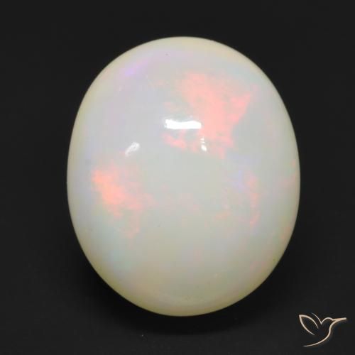 3.49ct Natural Multicolor Ópalo, Ovalada, Translúcido