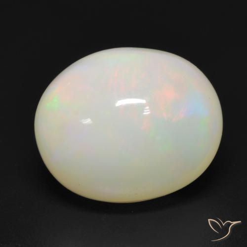 Ópalo Multicolor natural de 3.49 ct, Ovalada, Translúcido