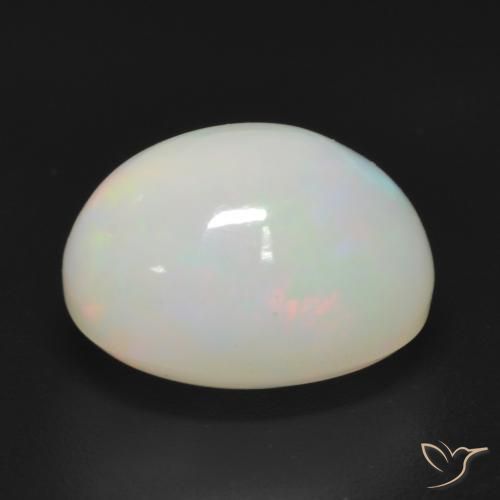 Ópalo Multicolor natural de 3.49 ct, Ovalada, Translúcido