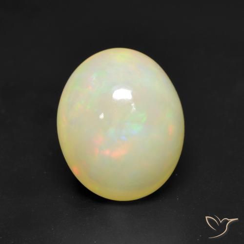 2.90ct Natural Multicolor Ópalo, Ovalada, Translúcido