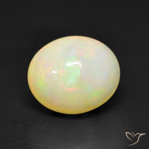 Ópalo Multicolor natural de 2.90 ct, Ovalada, Translúcido