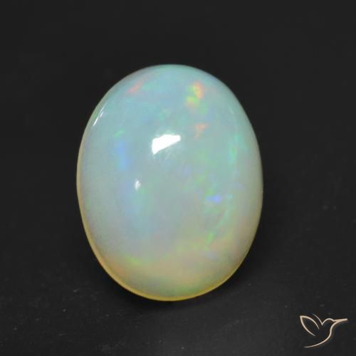 1.14ct Natural Multicolor Ópalo, Ovalada, Translúcido