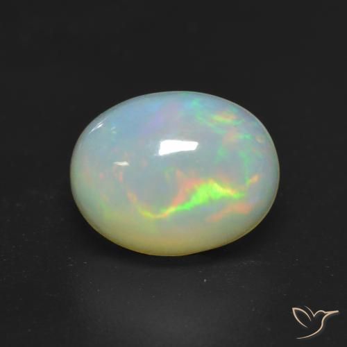 Ópalo Multicolor natural de 1.14 ct, Ovalada, Translúcido