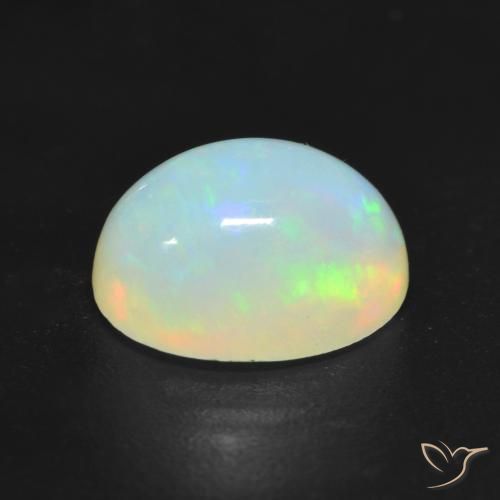 Ópalo Multicolor natural de 1.14 ct, Ovalada, Translúcido