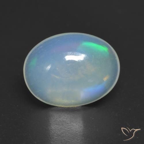 Ópalo Multicolor natural de 1.43 ct, Ovalada, Transparente