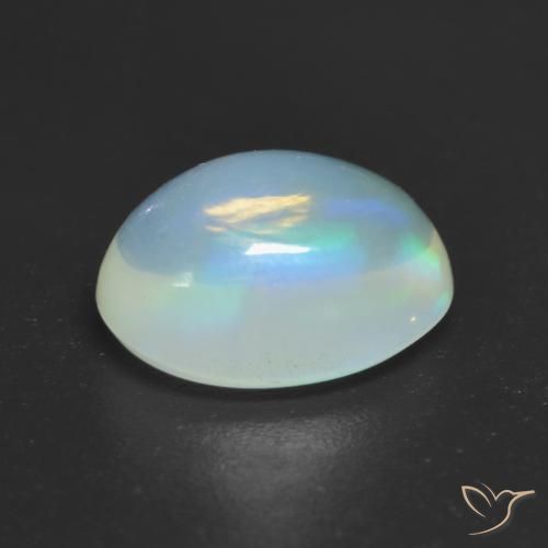 Ópalo Multicolor natural de 1.43 ct, Ovalada, Transparente