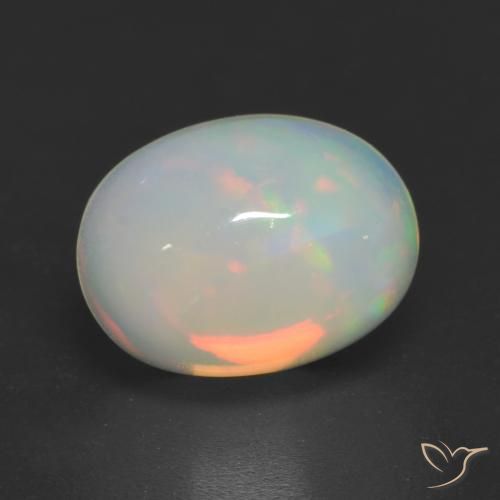 1.54ct Natural Multicolor Ópalo, Ovalada, Transparente