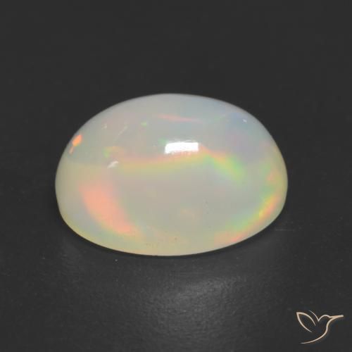 Ópalo Multicolor natural de 1.54 ct, Ovalada, Transparente