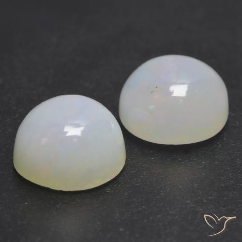Gemas de Ópalo Multicolor natural de 2.03 ct, Redondo, Transparente