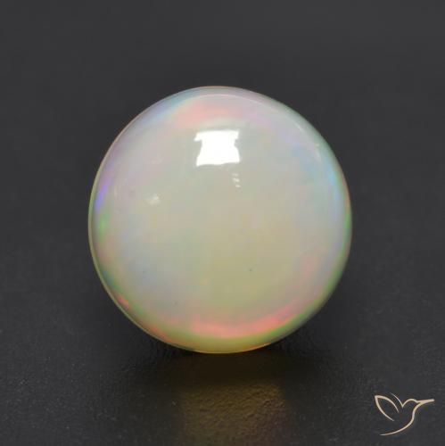 1.15ct Natural Multicolor Ópalo, Redondo, Transparente