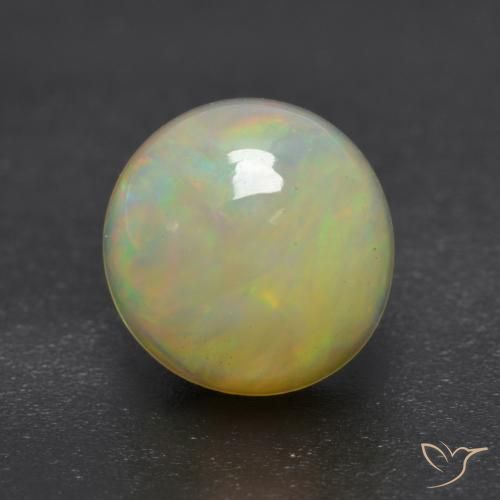 0.94ct Natural Multicolor Ópalo, Redondo, Transparente