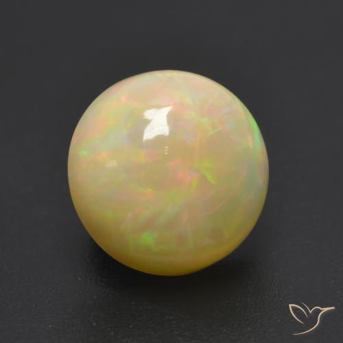 Ópalo Multicolor natural de 1.10 ct, Redondo, Translúcido