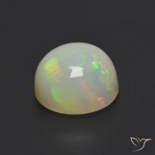 Ópalo Multicolor natural de 0.82 ct, Redondo, Translúcido