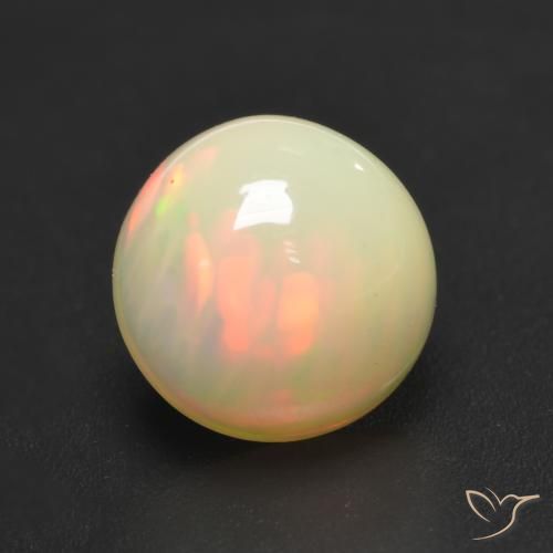 1.08ct Natural Multicolor Ópalo, Redondo, Translúcido, Photo A