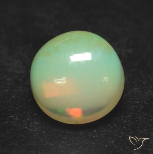 Ópalo Multicolor natural de 0.85 ct, Redondo, Transparente