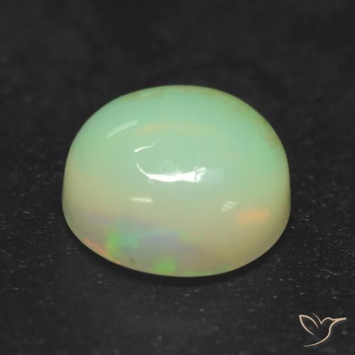 Ópalo Multicolor natural de 0.85 ct, Redondo, Transparente