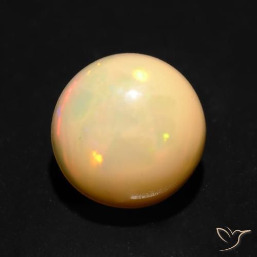 1.10ct Natural Multicolor Ópalo, Redondo, Translúcido