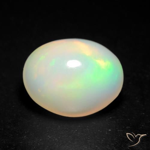 Ópalo Multicolor natural de 1.38 ct, Ovalada, Translúcido