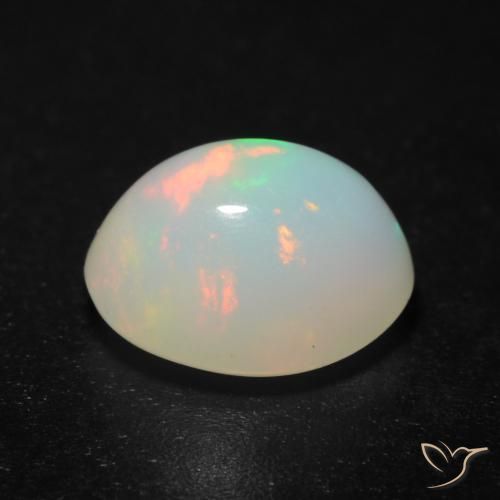 Ópalo Multicolor natural de 1.38 ct, Ovalada, Translúcido