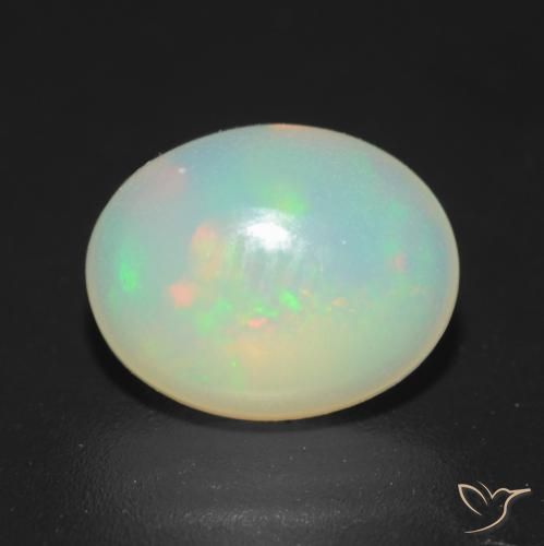 1.15ct Natural Multicolor Ópalo, Ovalada, Translúcido