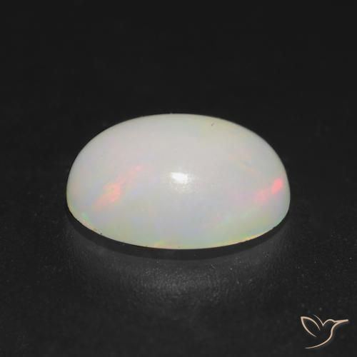 Ópalo Multicolor natural de 0.98 ct, Ovalada, Translúcido