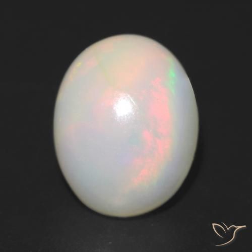 Ópalo Multicolor natural de 1.41 ct, Ovalada, Translúcido