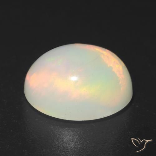 Ópalo Multicolor natural de 1.41 ct, Ovalada, Translúcido