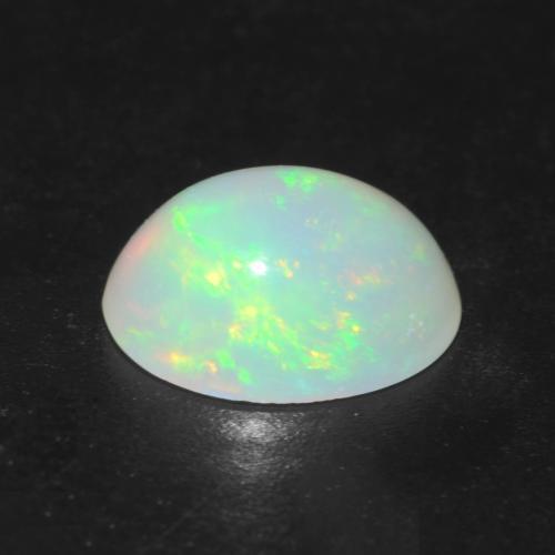 Ópalo Multicolor natural de 0.96 ct, Corte Óvalo, Transparente