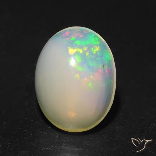 1.08ct Natural Multicolor Ópalo, Ovalada, Transparente, Photo A