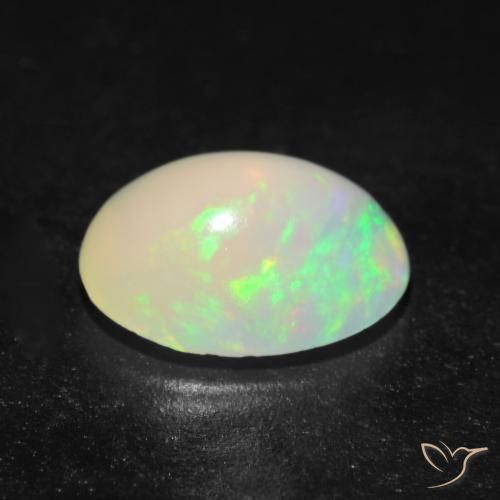 Ópalo Multicolor natural de 1.08 ct, Ovalada, Transparente