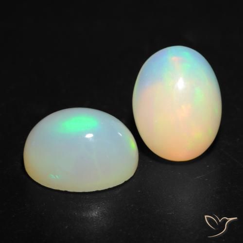 2.77ctw Natural Multicolor Ópalo, Ovalada, Transparente