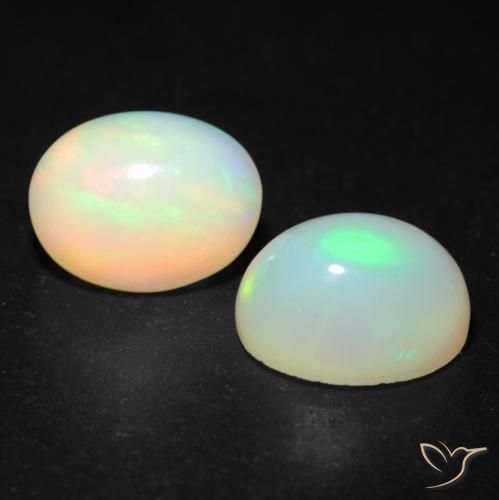 Gemas de Ópalo Multicolor natural de 2.77 ct, Ovalada, Transparente