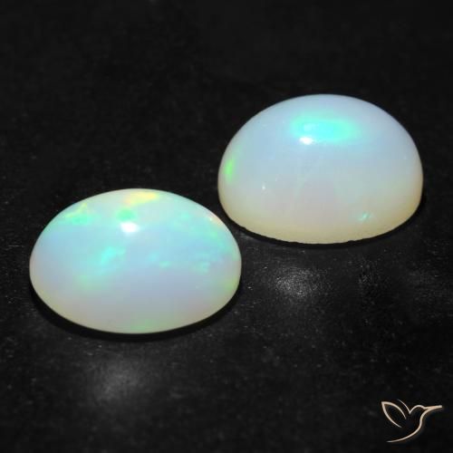 Gemas de Ópalo Multicolor natural de 2.77 ct, Ovalada, Transparente