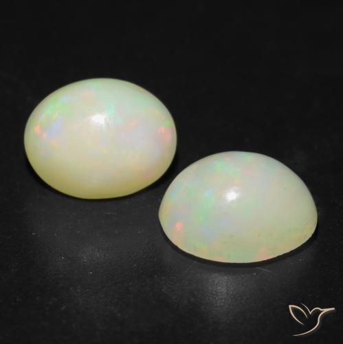 Gemas de Ópalo Multicolor natural de 2.59 ct, Ovalada, Translúcido