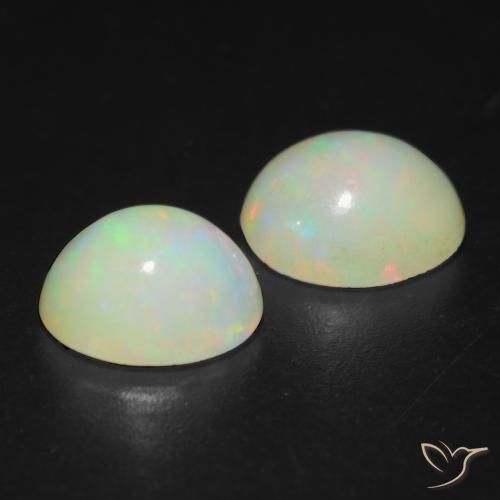 Gemas de Ópalo Multicolor natural de 2.59 ct, Ovalada, Translúcido
