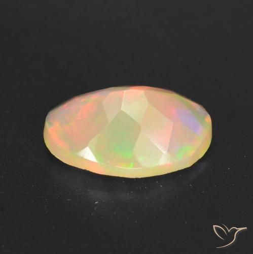 Ópalo Multicolor natural de 1.09 ct, Ovalada, Translúcido