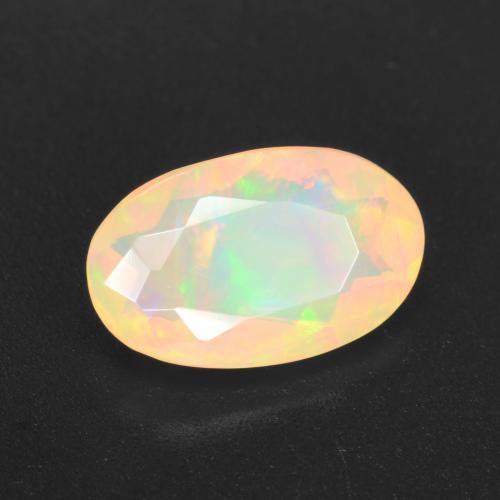 Ópalo Multicolor natural de 1.33 ct, Corte Óvalo, Transparente