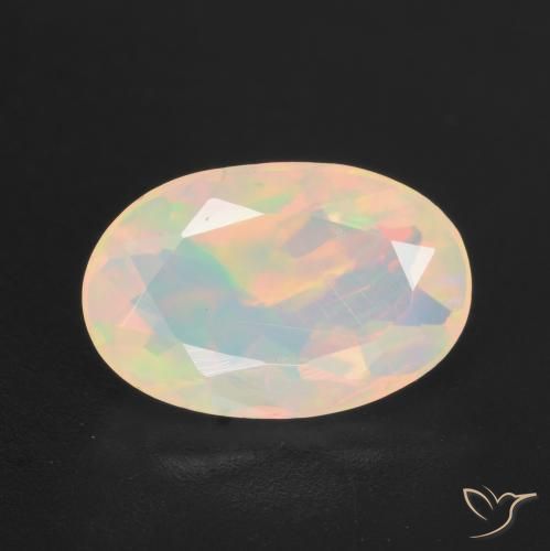 1.42ct Natural Multicolor Ópalo, Ovalada, Transparente