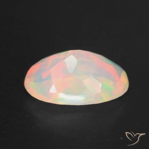 Ópalo Multicolor natural de 1.42 ct, Ovalada, Transparente