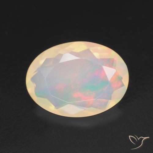 1.34ct Natural Multicolor Ópalo, Ovalada, Transparente