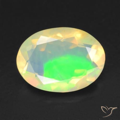 0.73ct Natural Multicolor Ópalo, Ovalada, Transparente