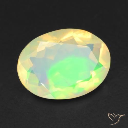 Ópalo Multicolor natural de 0.73 ct, Ovalada, Transparente