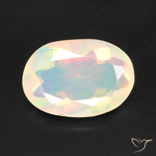 1.03ct Natural Multicolor Ópalo, Ovalada, Transparente