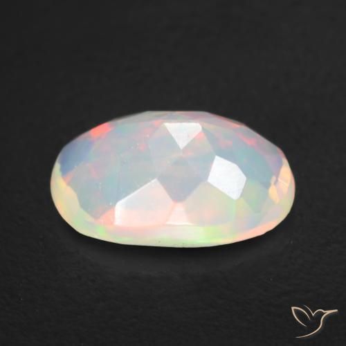 Ópalo Multicolor natural de 1.03 ct, Ovalada, Transparente