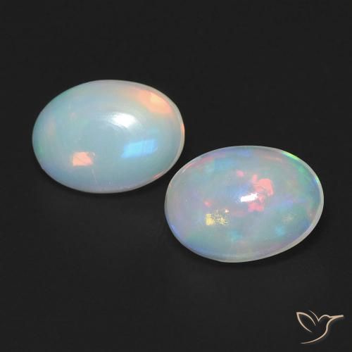 0.94ctw Natural Multicolor Ópalo, Ovalada, Transparente