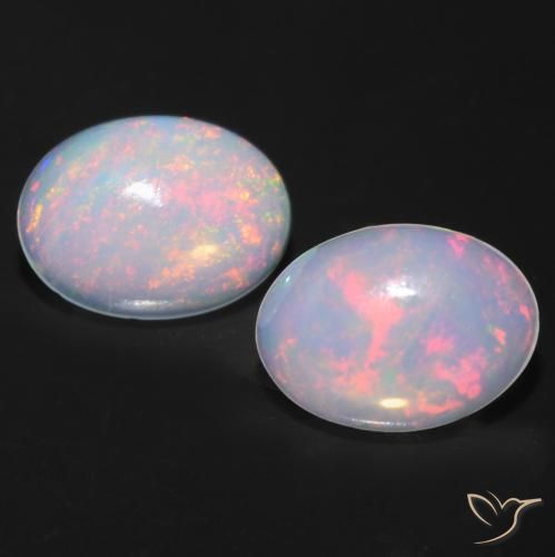 0.81ctw Natural Multicolor Ópalo, Ovalada, Transparente